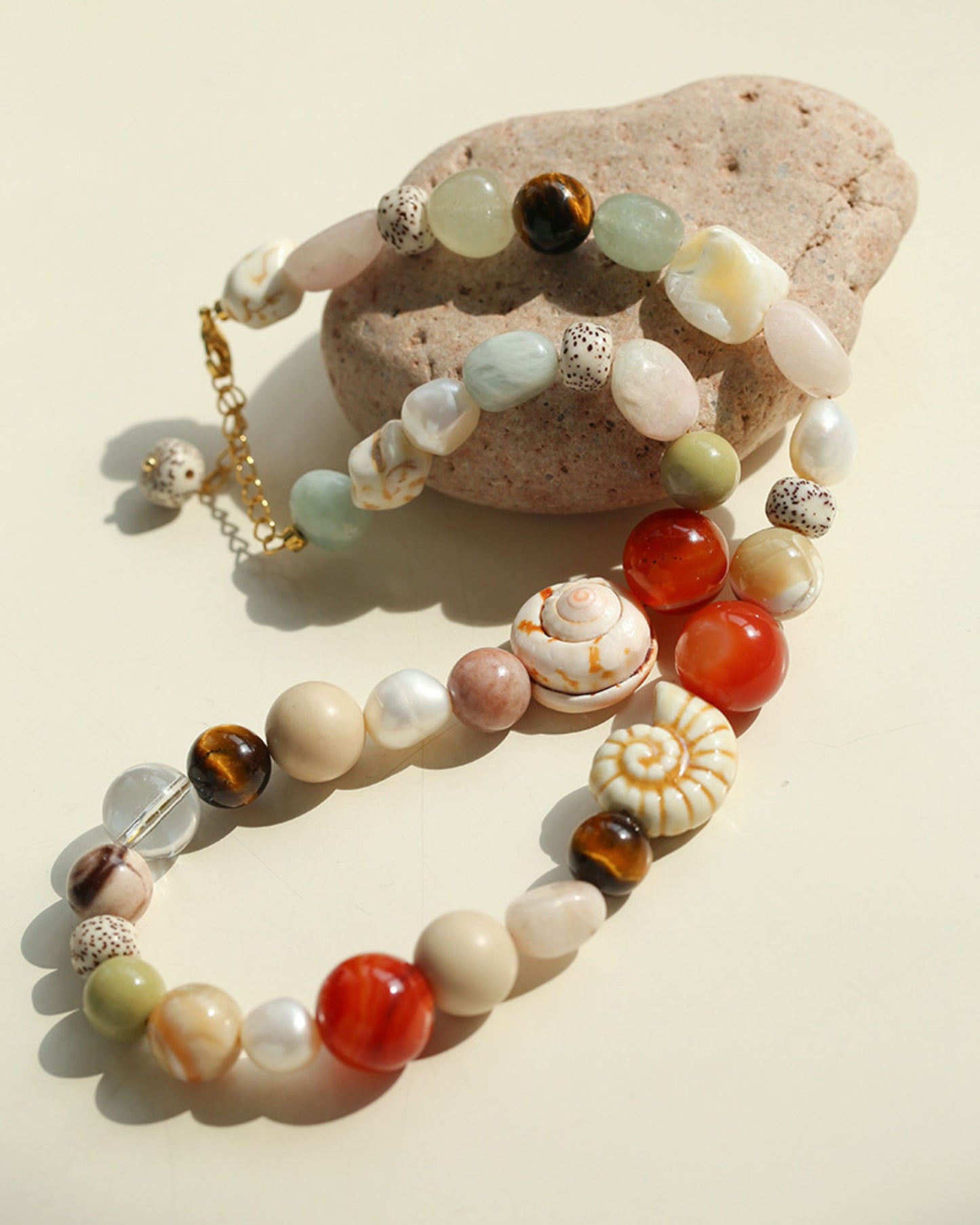 Gold Mare Ammonia Relic Necklace