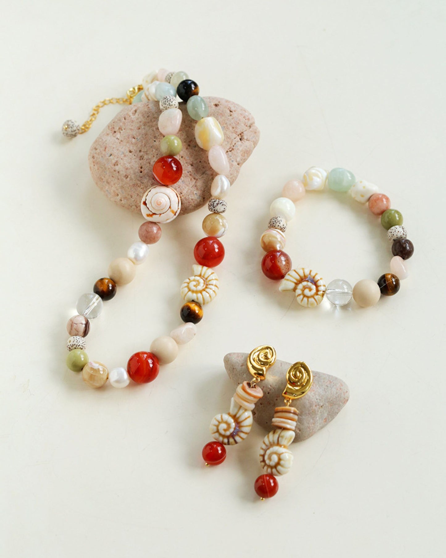 Gold Mare Ammonia Relic Necklace