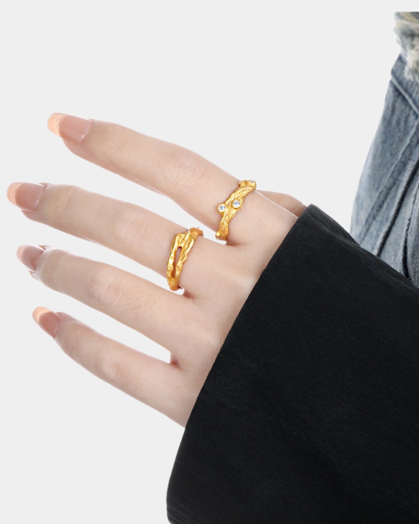 Gold Pale Willow Ring