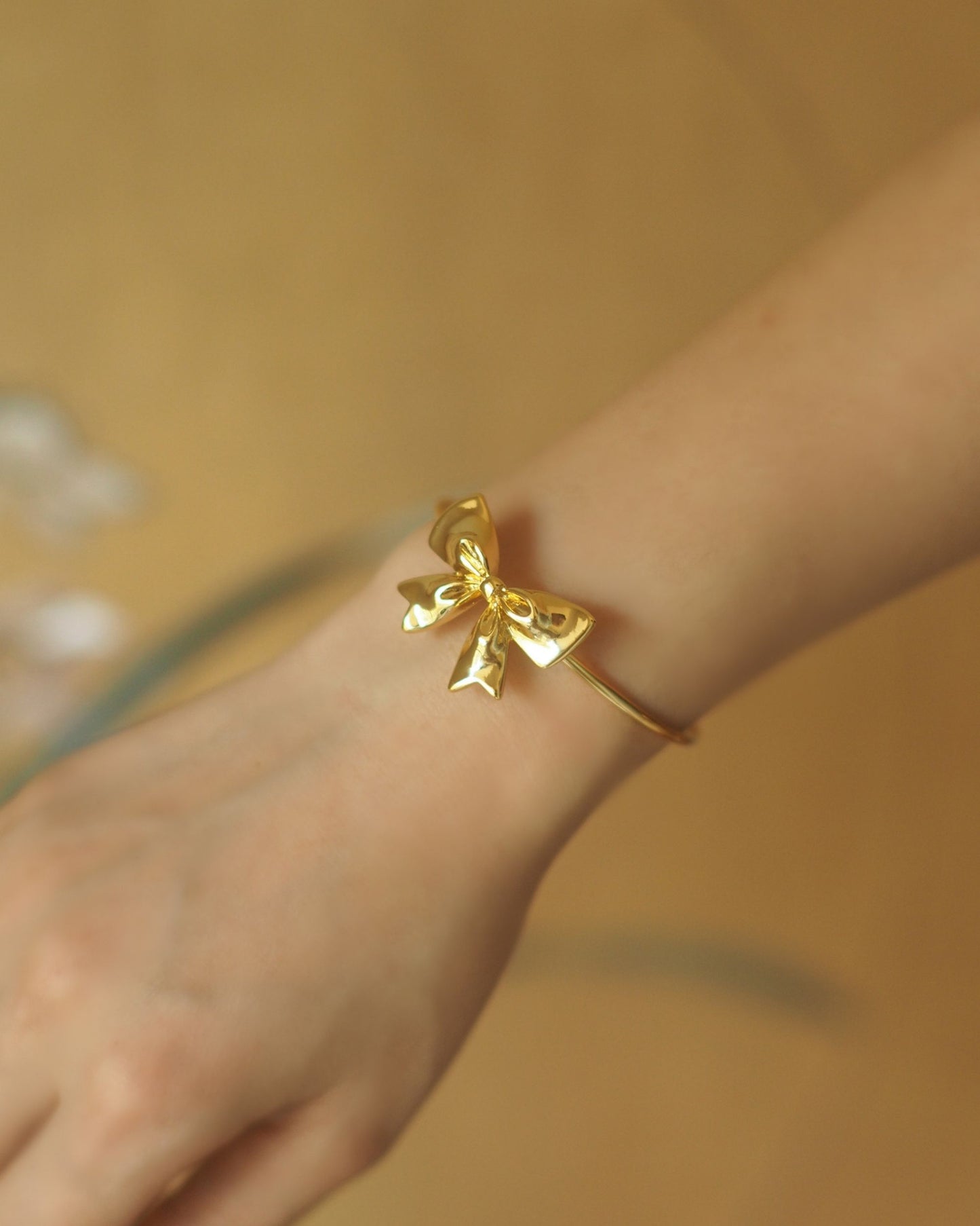Gold Butterfly Knot Bangle