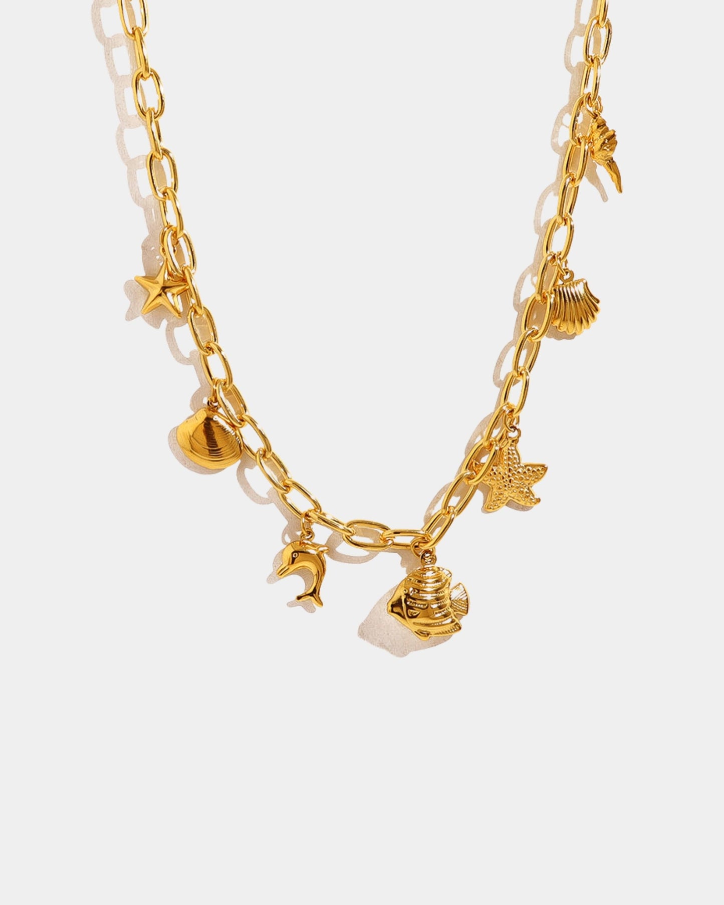 Gold Marine Dream Charm Necklace