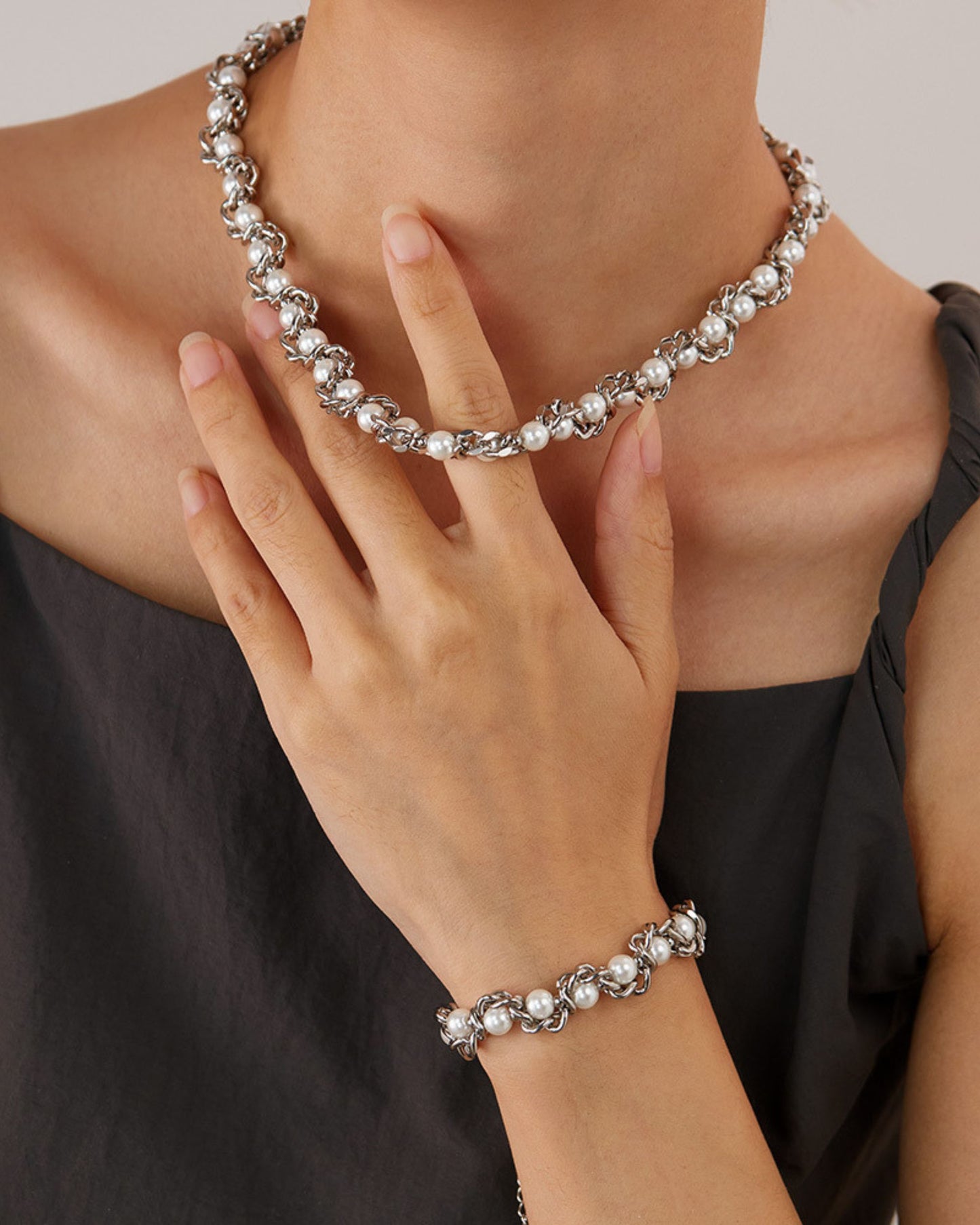 Silver Ethereal Rebel Pearl Bracelet