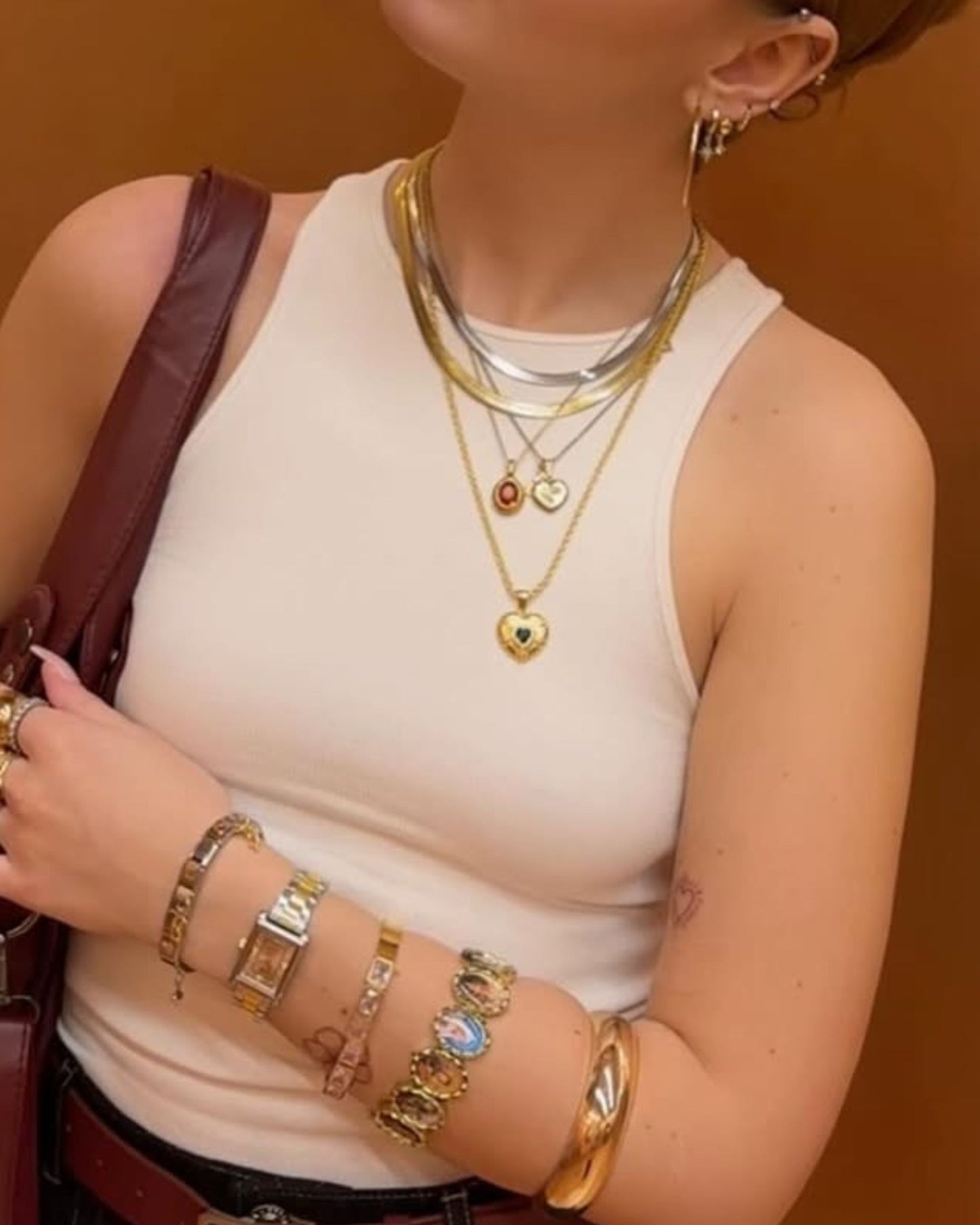 Gold Cosmic Heart Necklace