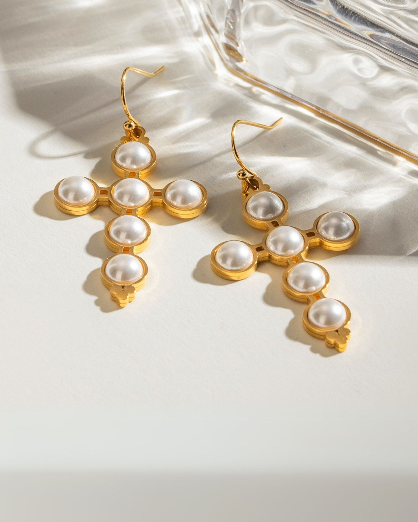 Gold_Aphrodite_Pearl_Cross_Drop_Earrings_2