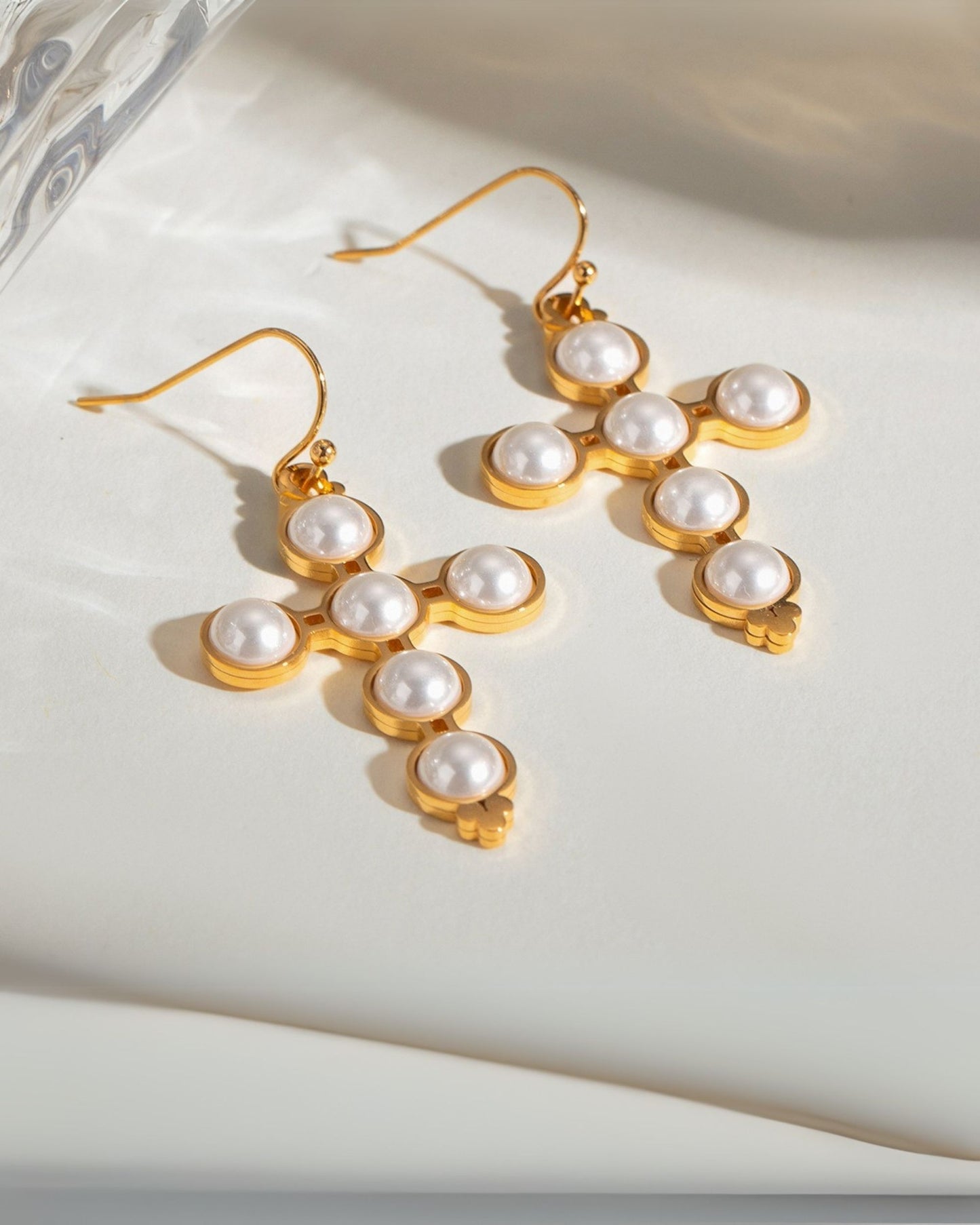 Gold_Aphrodite_Pearl_Cross_Drop_Earrings_3