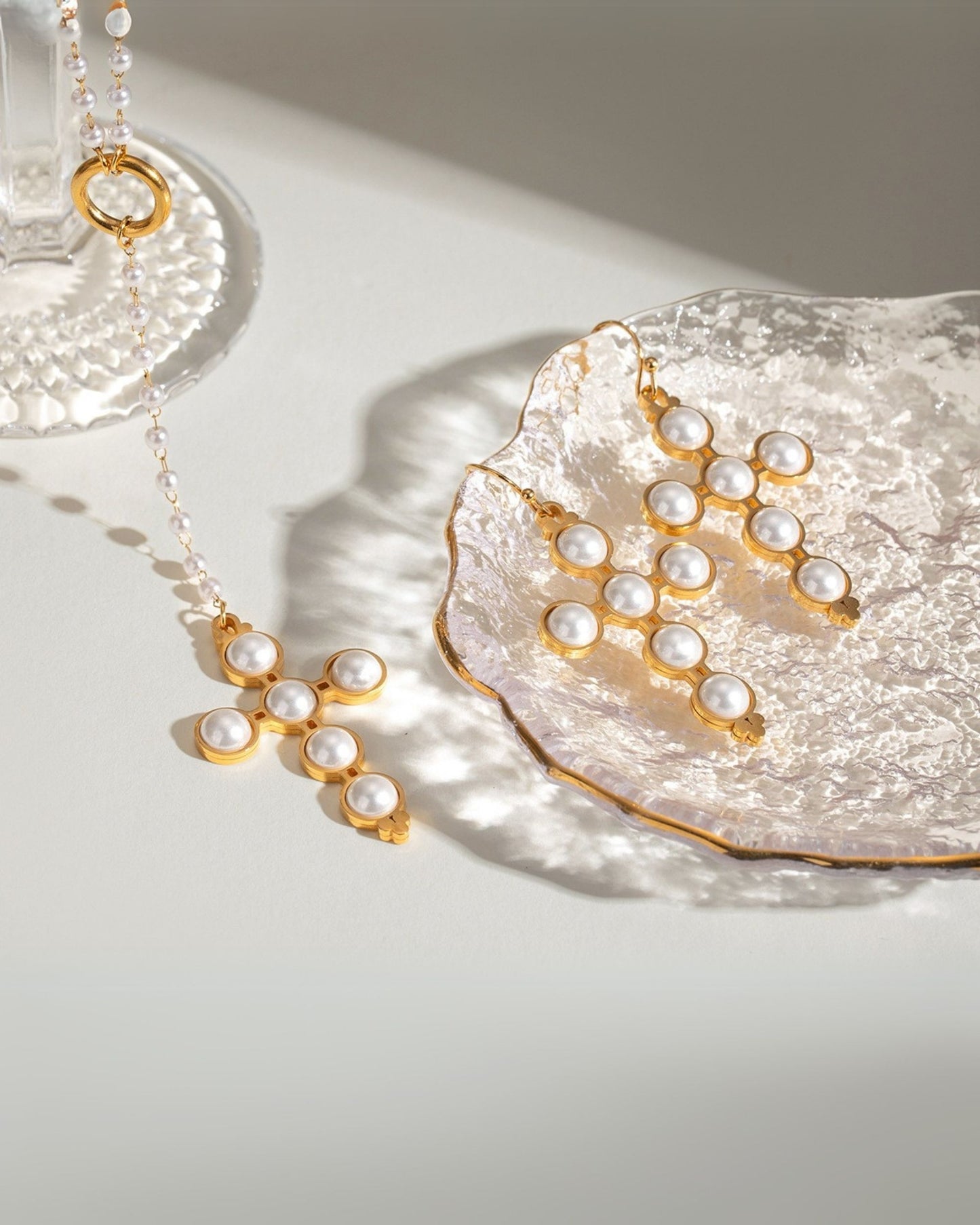 Gold_Aphrodite_Pearl_Cross_Drop_Earrings_4