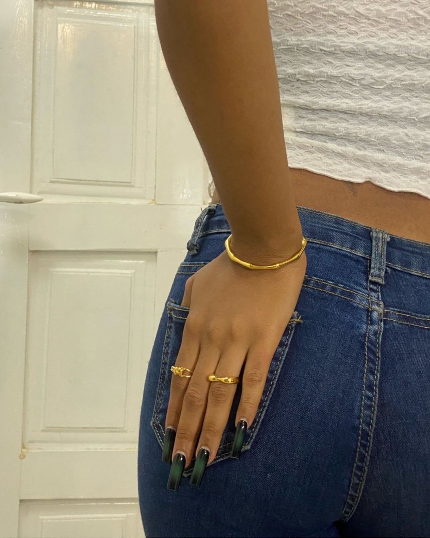 Gold Bamboo Bangle