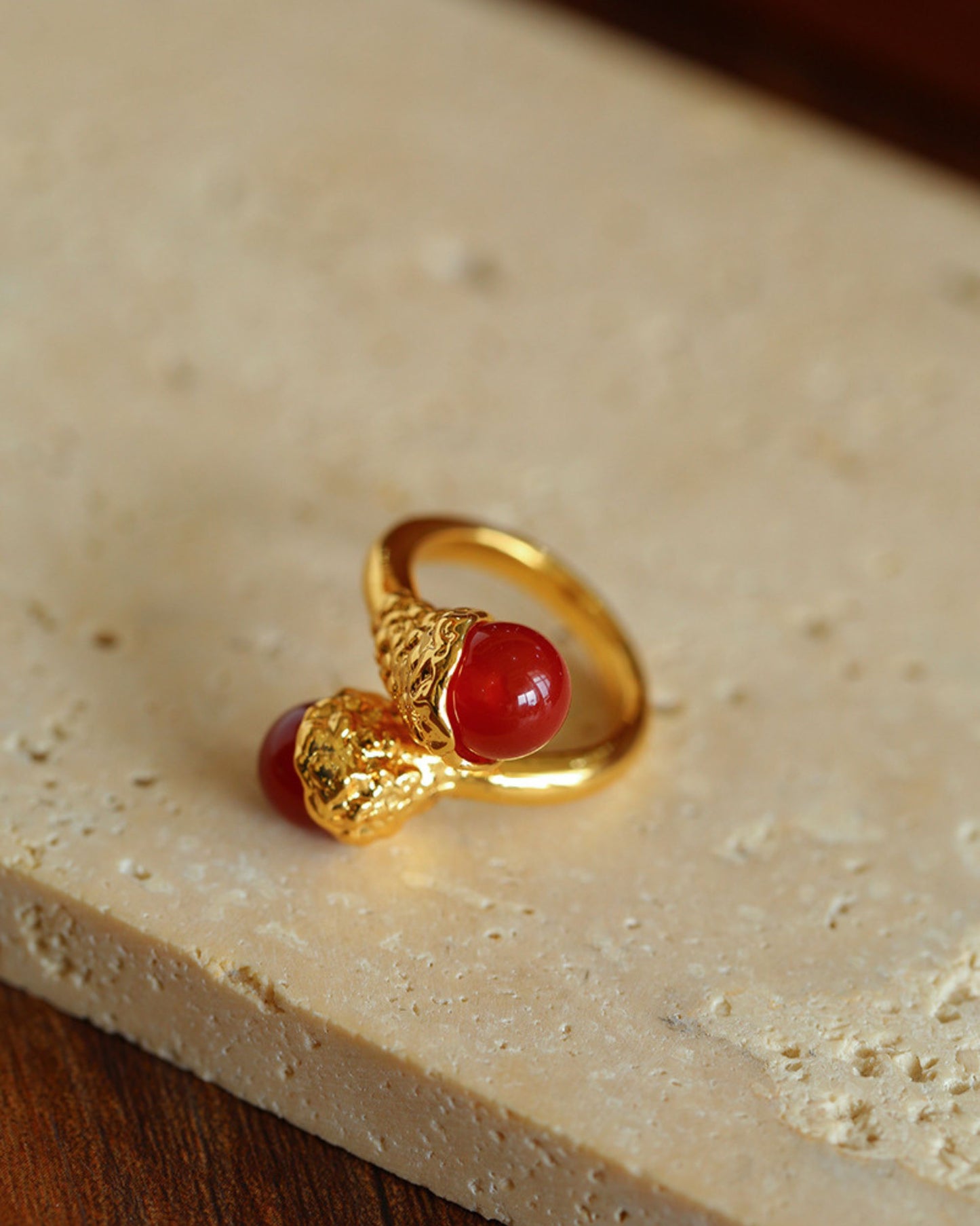 Gold_Crossover_Carnelian_Duo_Ring_1