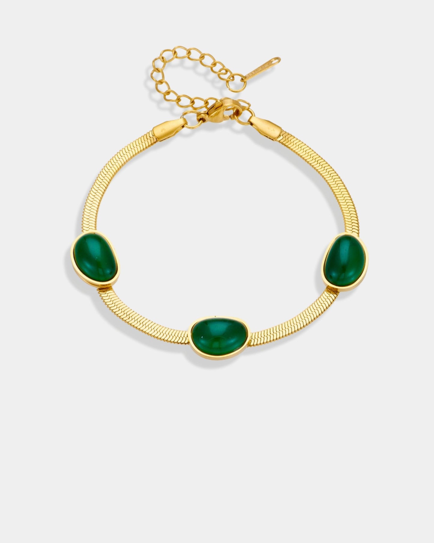 Gold_Emerald_Trilogy_Herringbone_Bracelet_1