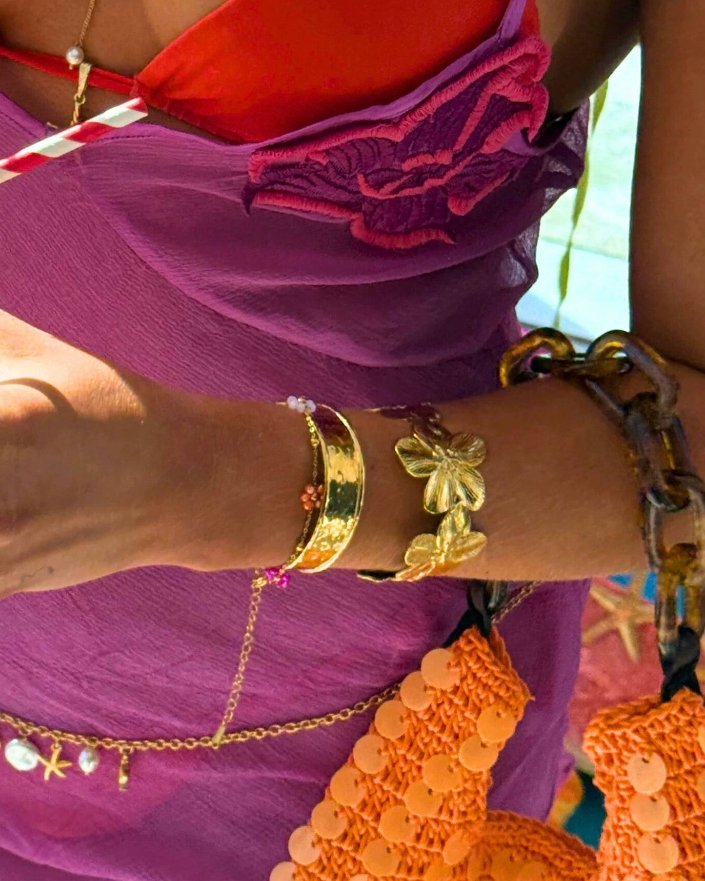 Gold Hammered Bangle