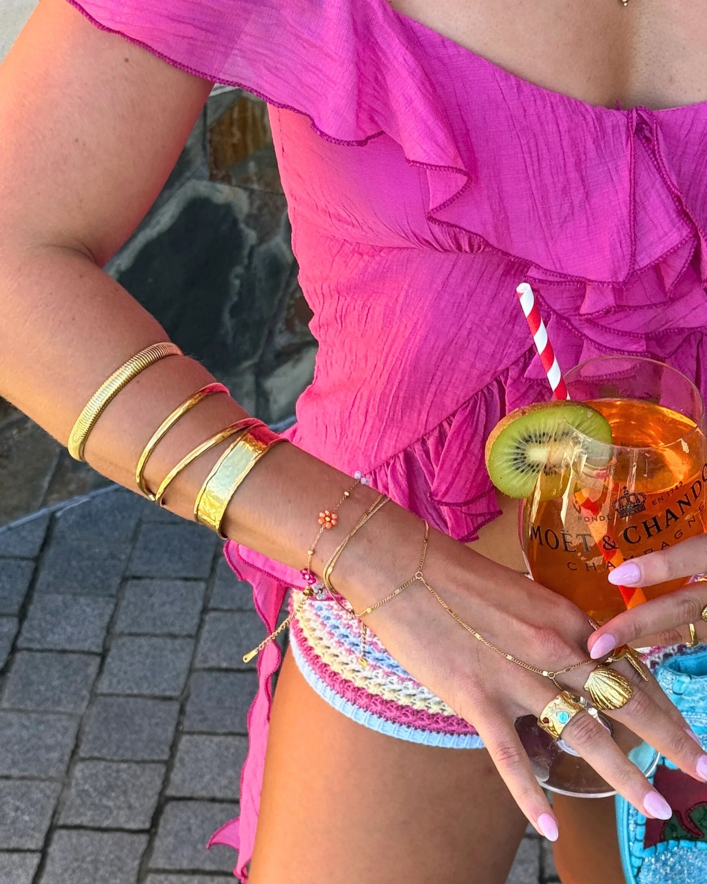 Gold Hammered Bangle