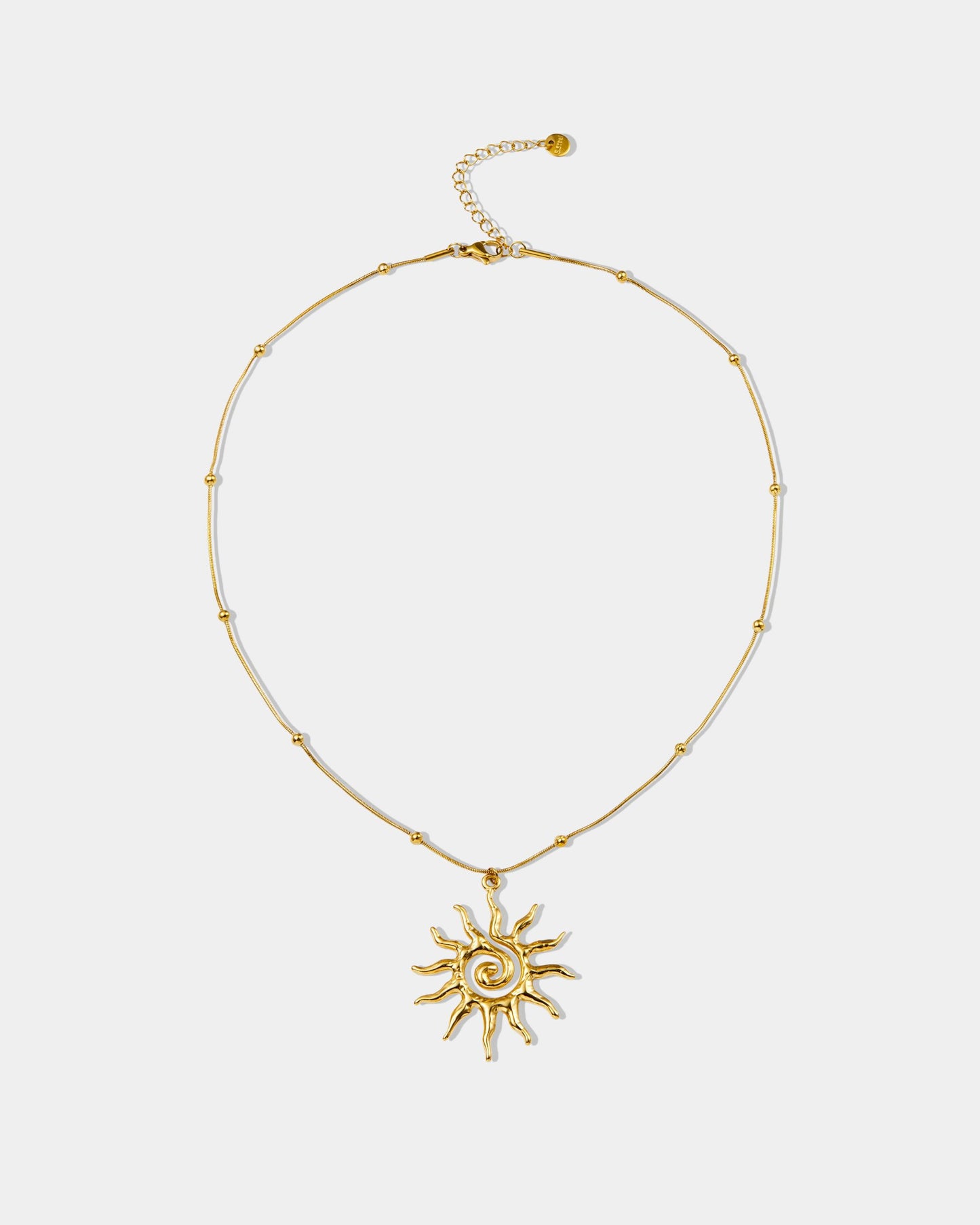 Gold Helios Glow Pendant Necklace