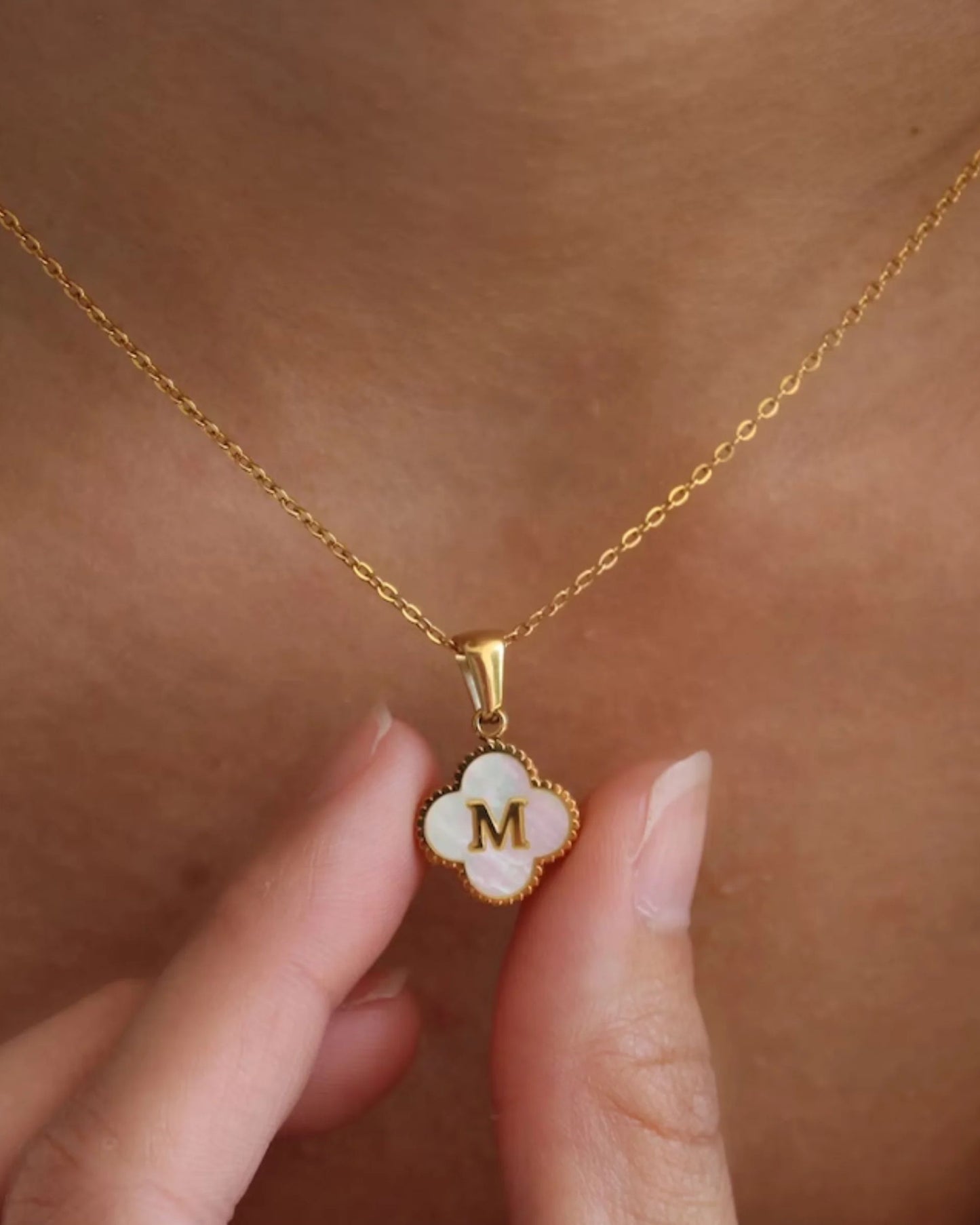 Gold_Lucky_Clover_Initial_Necklace_3