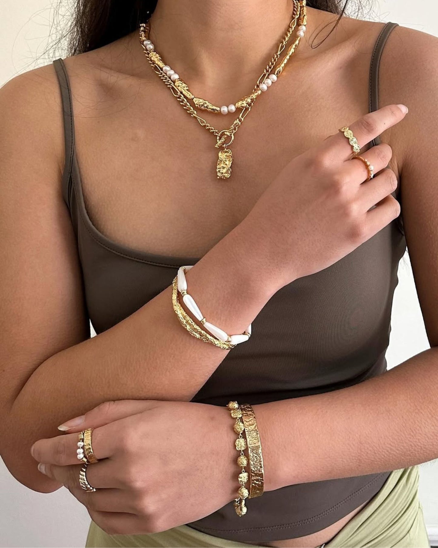 Gold Ondine Ripple Bracelet