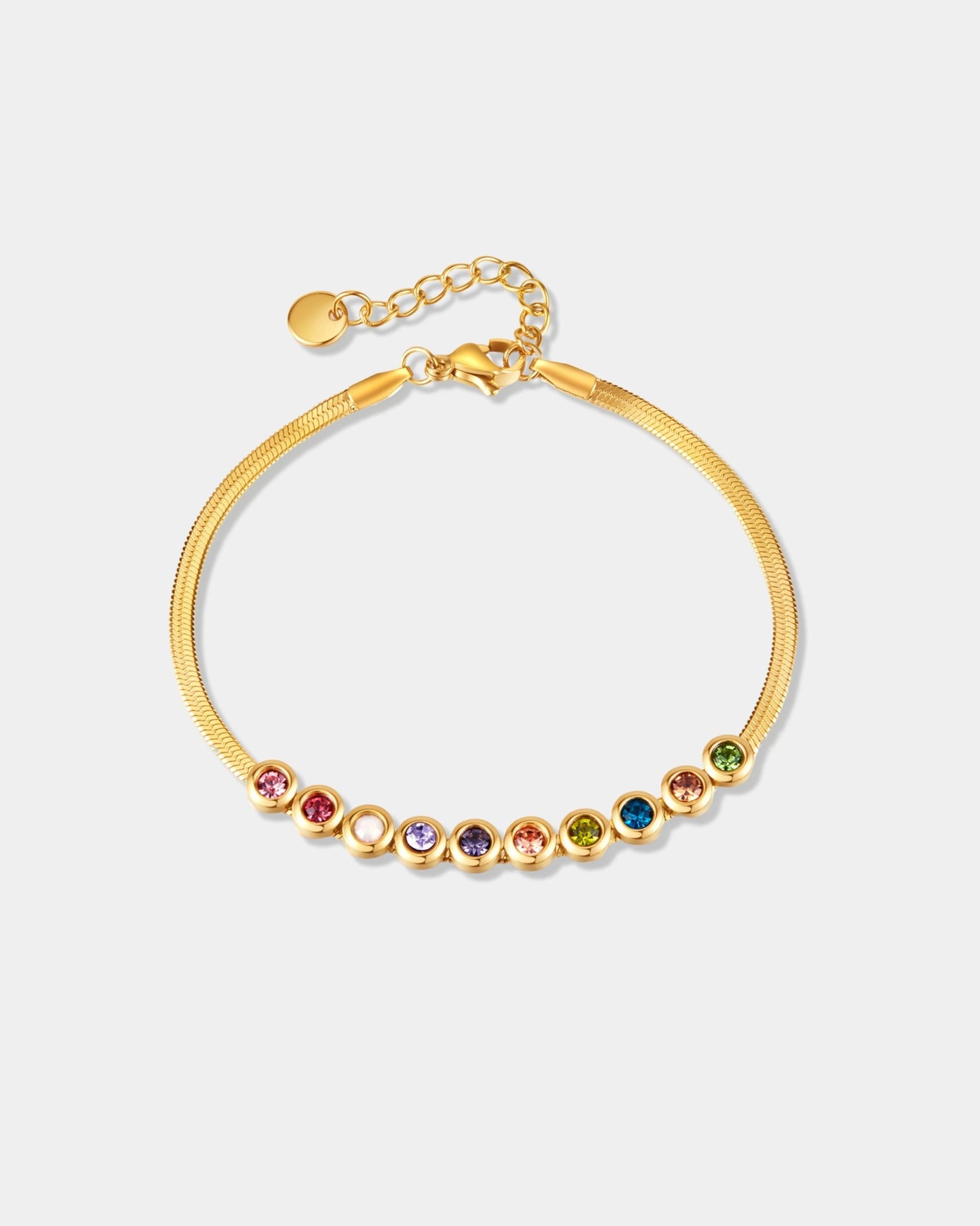 Gold_Rainbow_Herringbone_Bracelet_1
