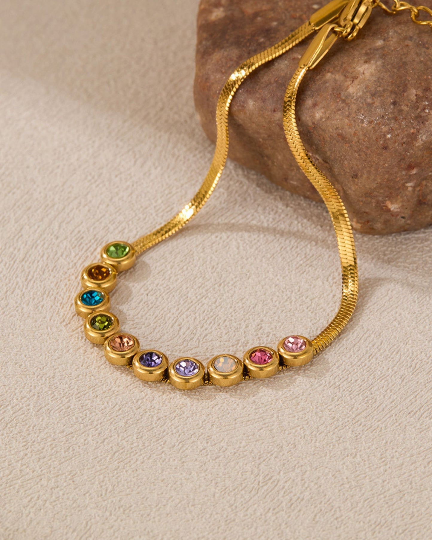 Gold_Rainbow_Herringbone_Bracelet_3