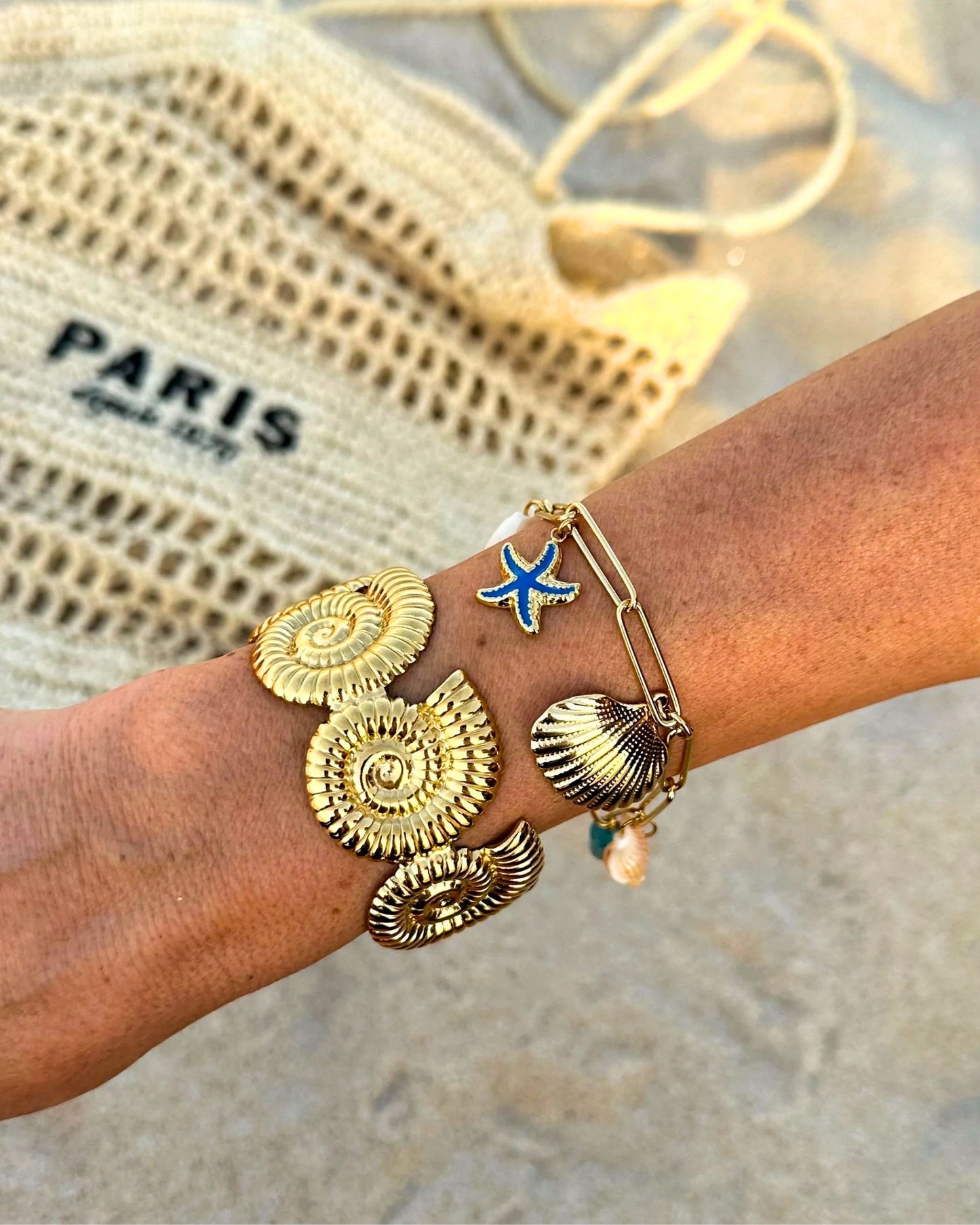 Gold_Shell_Fossil_Bangle_3