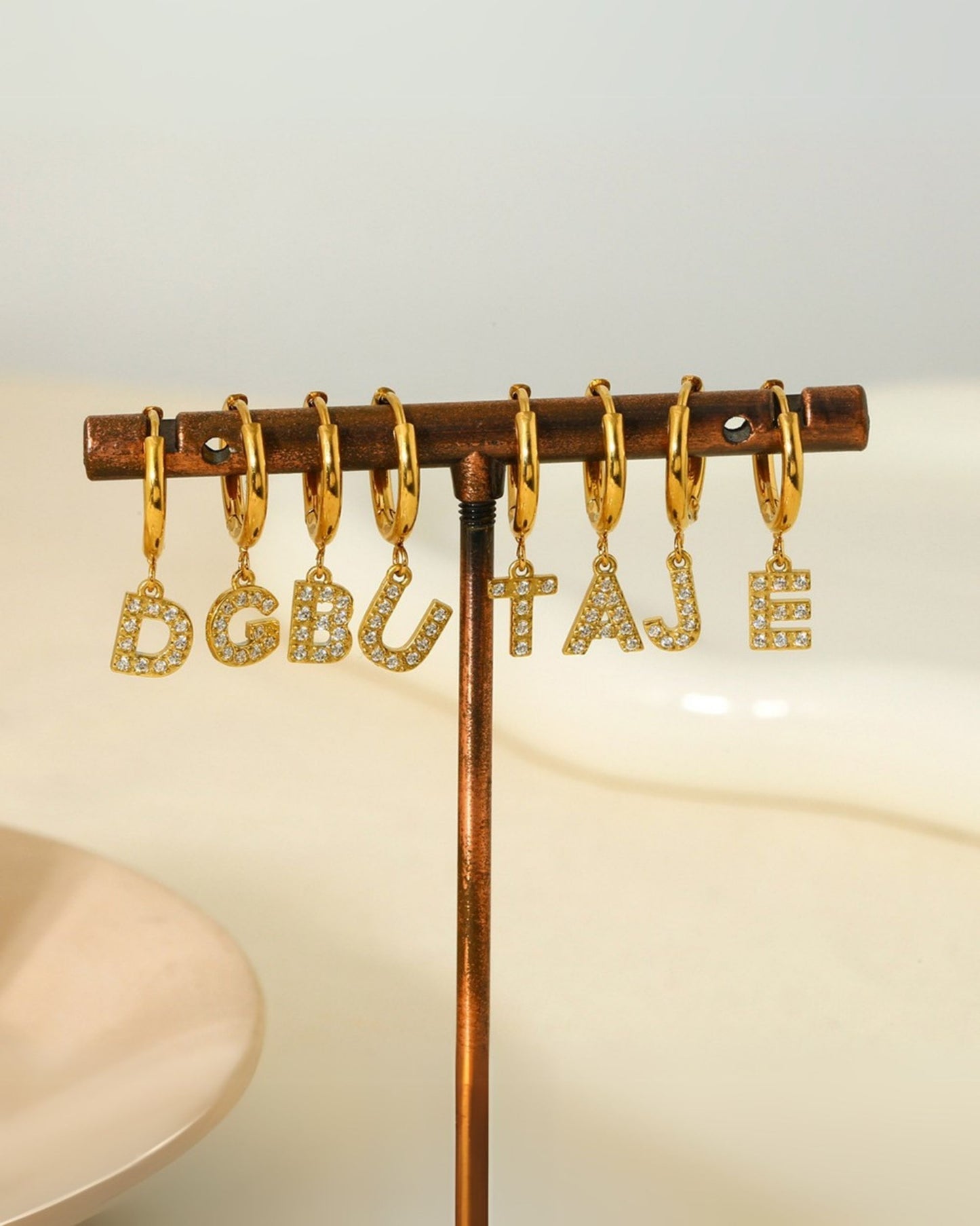 Gold_Shimmer_Initial_Hoop_Earrings_2