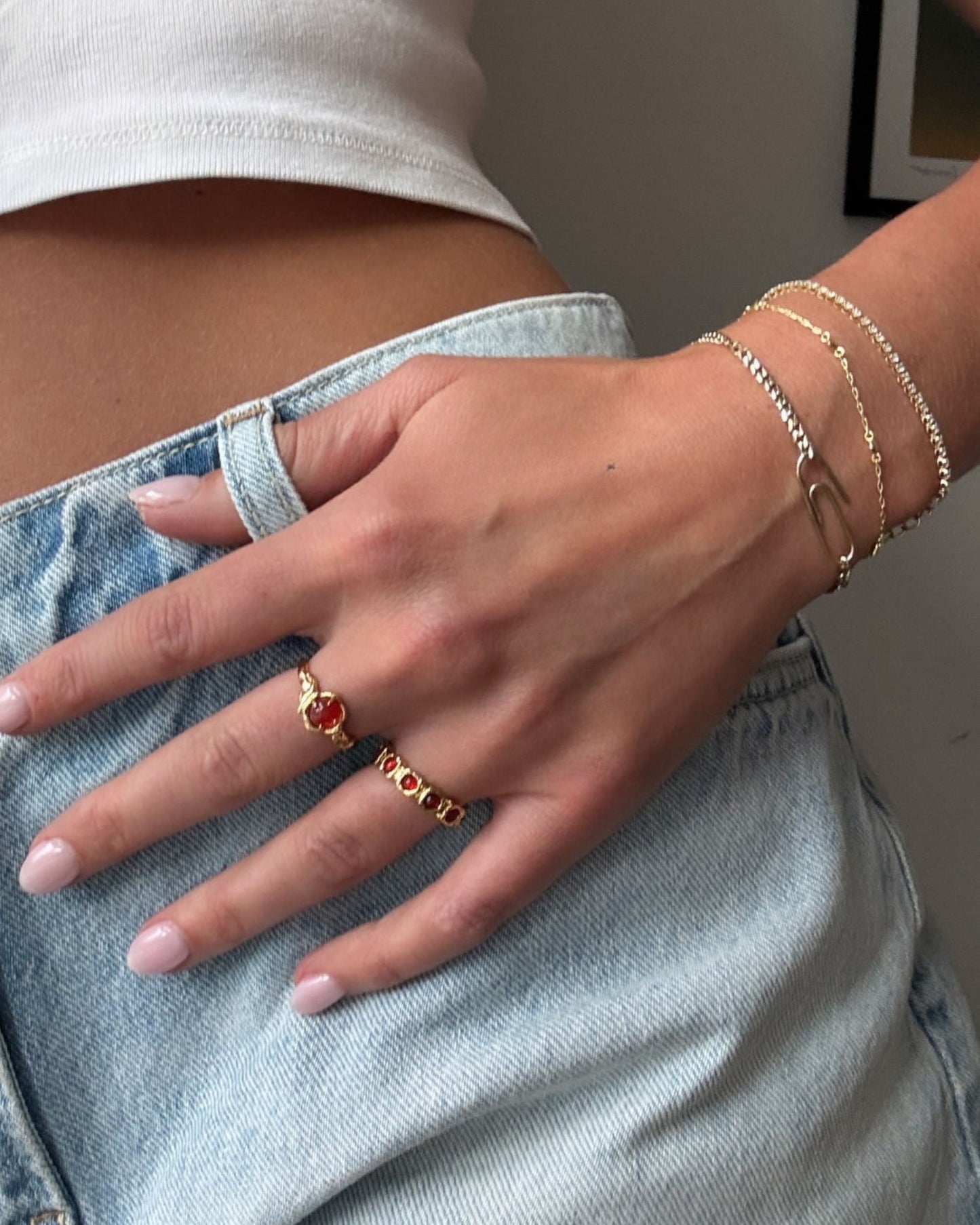 Gold Sol Trace Ring
