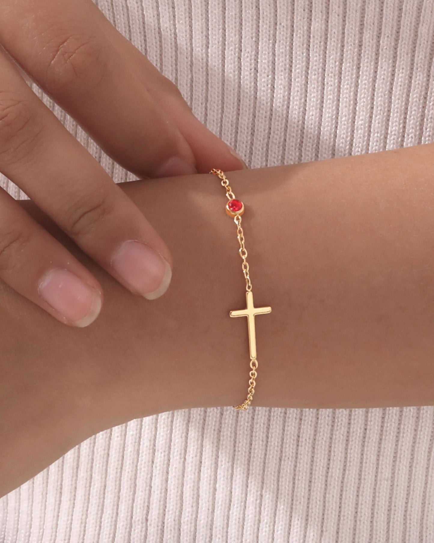 Gold_Solis_Cross_Birthstone_Bracelet_4