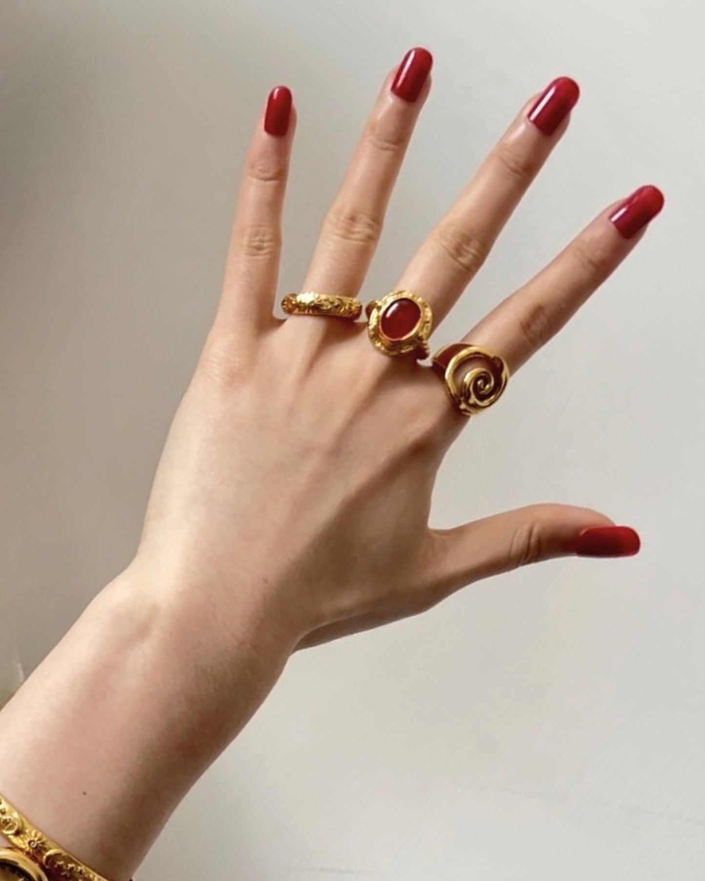 Gold Spiral Oracle Ring