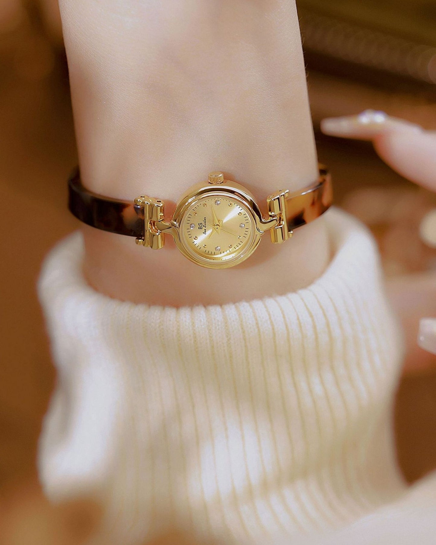 Gold_Tortoise_Shell_Chain_Watch_Bracelet_5