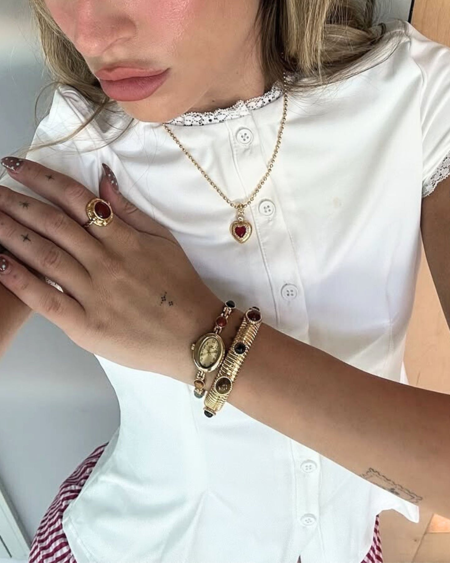Gold Versailles Heart Necklace