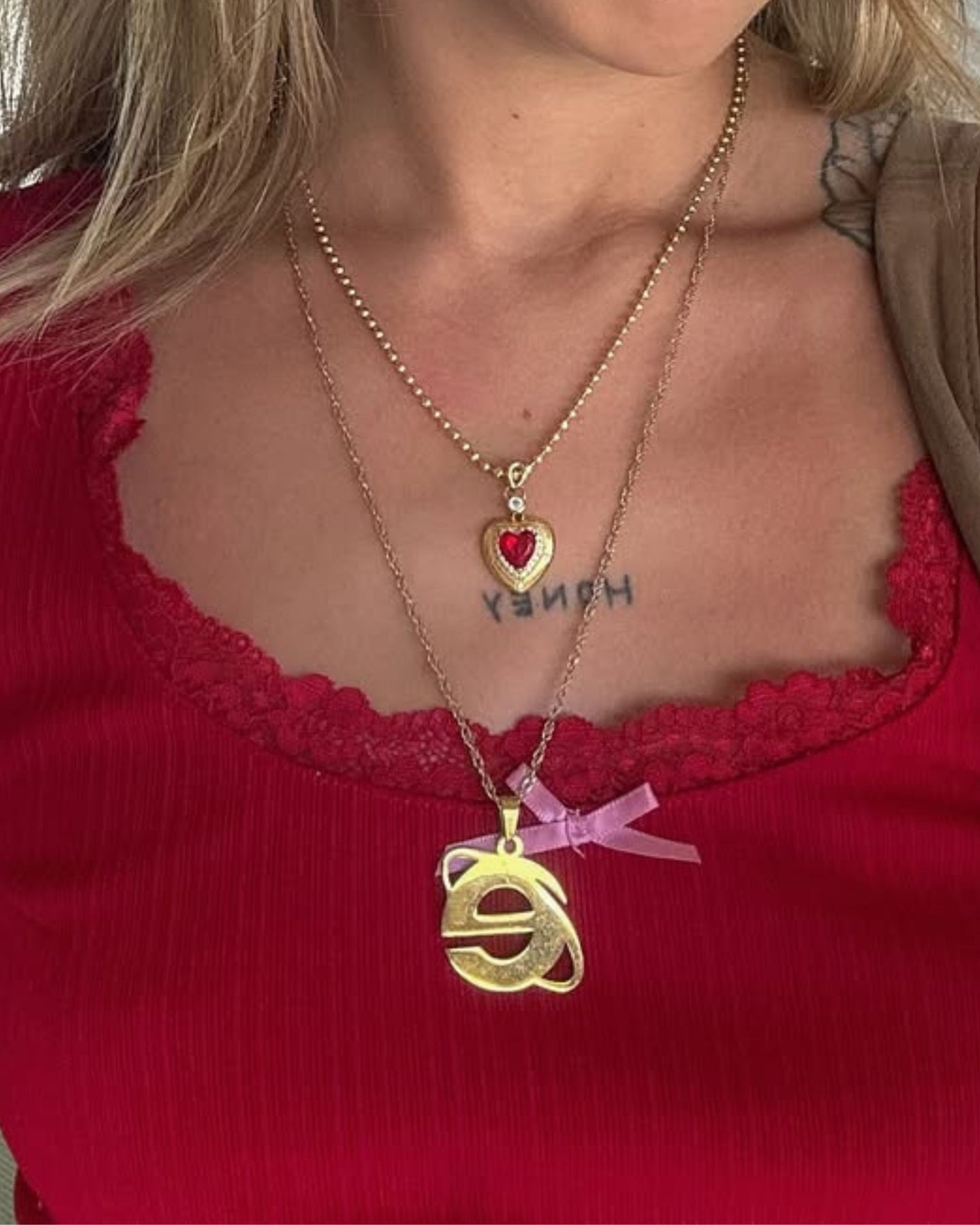 Gold Versailles Heart Necklace