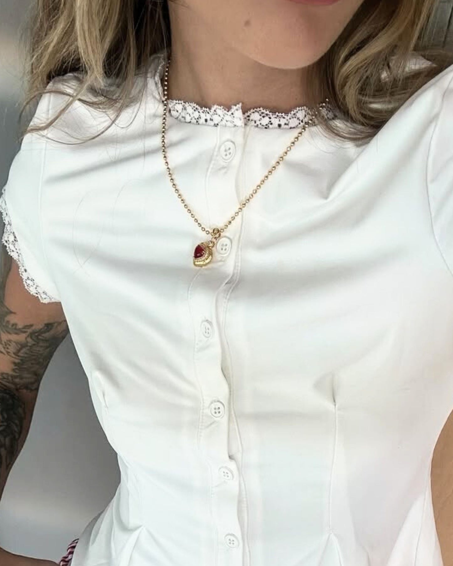 Gold Versailles Heart Necklace