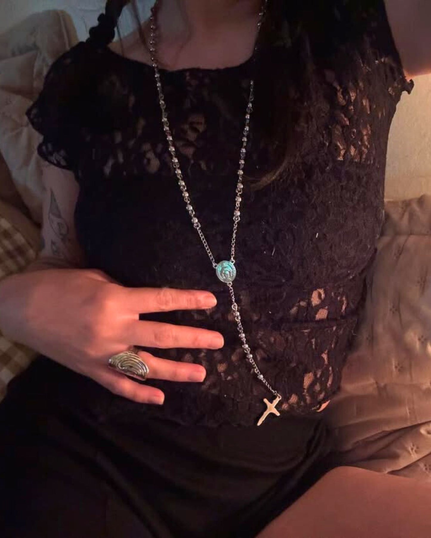 Silver Liora Lariat Necklace