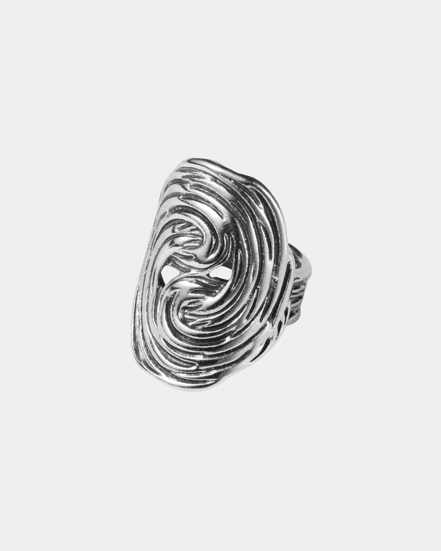 Silver Spiral Swirl Ring