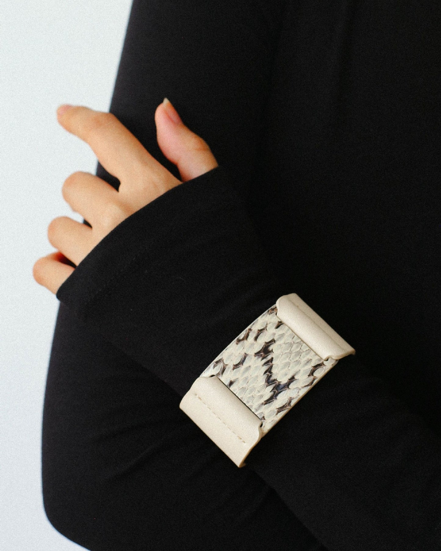 White_Snakeline_Strap_Bangle_2