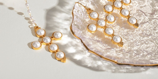 The Pearl Cross Necklace