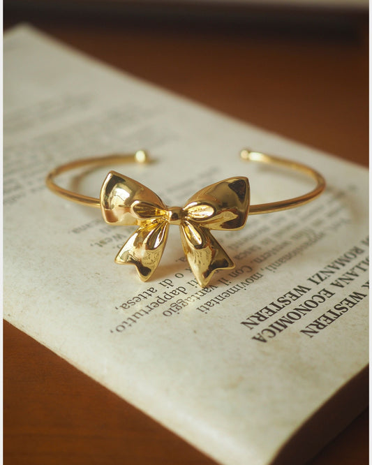 Gold Butterfly Knot Bangle