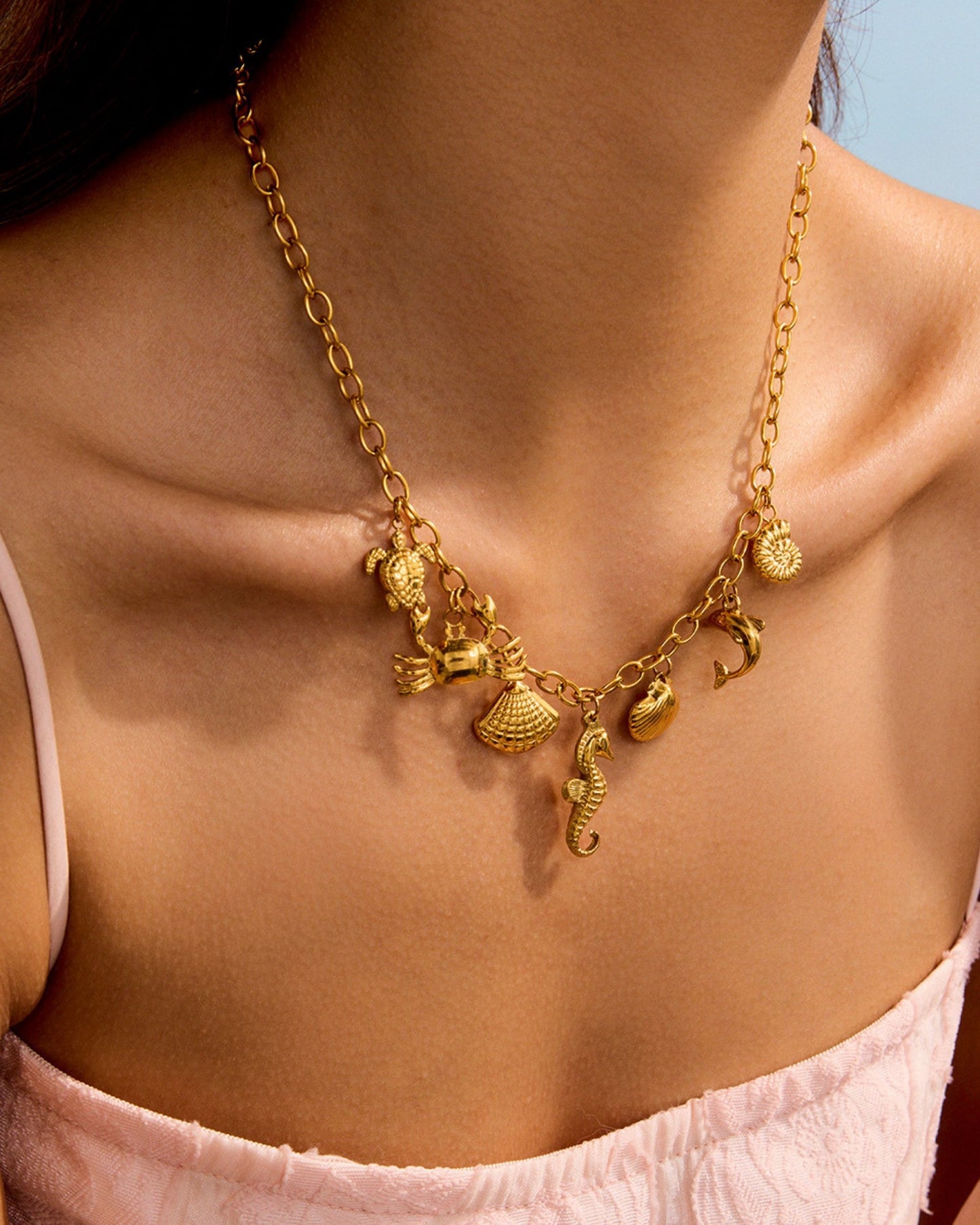 Gold Coastal Charm Necklace