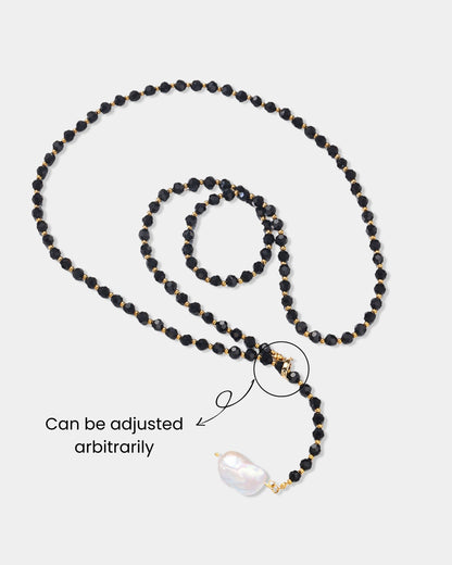 Gold_Black_Bead_Pearl_Necklace_1