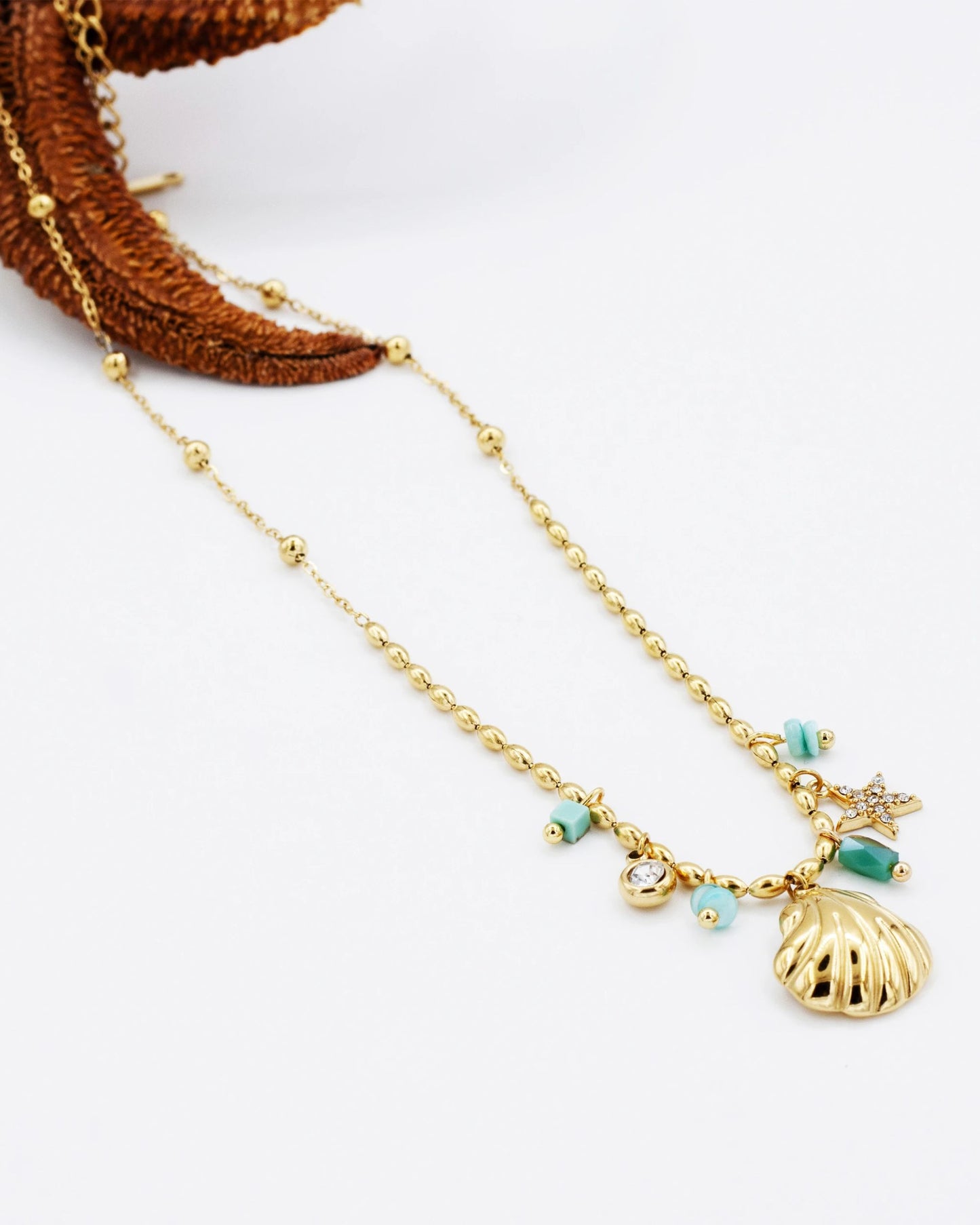 Gold Calypso Shell Necklace