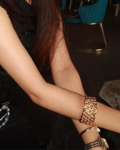 Gold Cavo Tactile Bangle