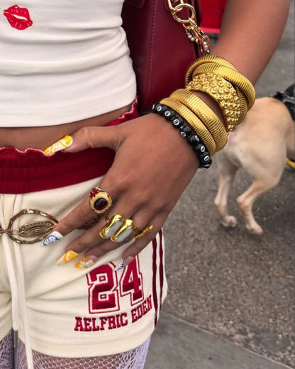 Gold Cavo Tactile Bangle