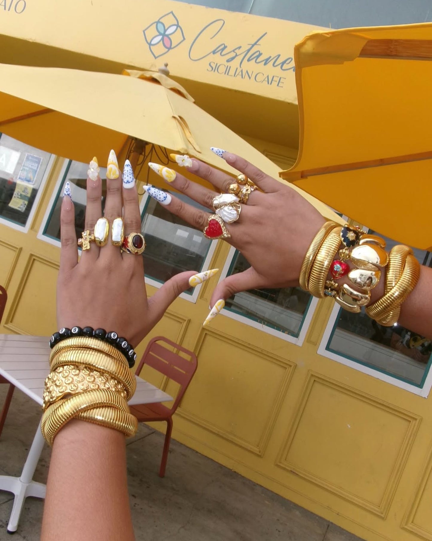 Gold Cavo Tactile Bangle