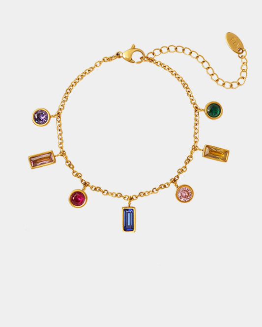 Gold_Colorful_Rain_Drop_Station_Bracelet_1