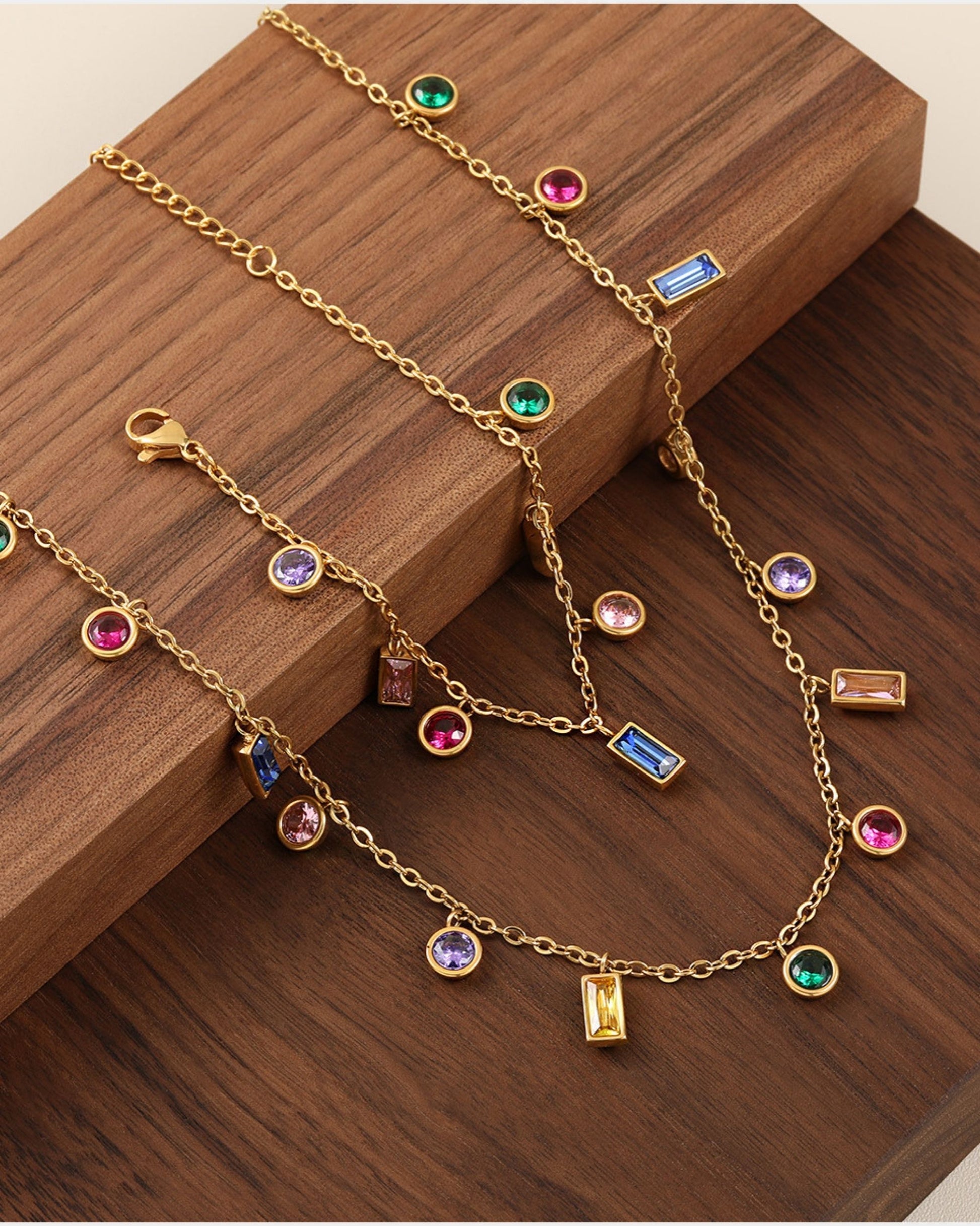 Gold_Colorful_Rain_Drop_Station_Bracelet_5