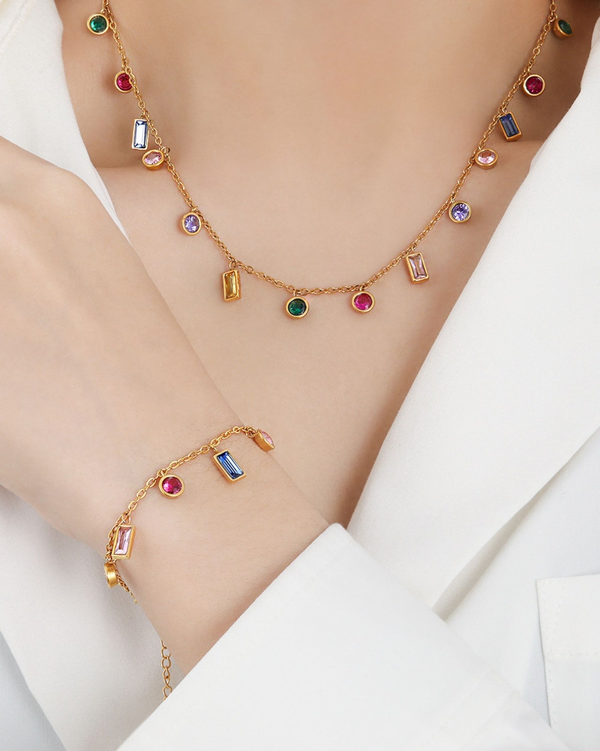 Gold_Colorful_Rain_Drop_Station_Bracelet_6