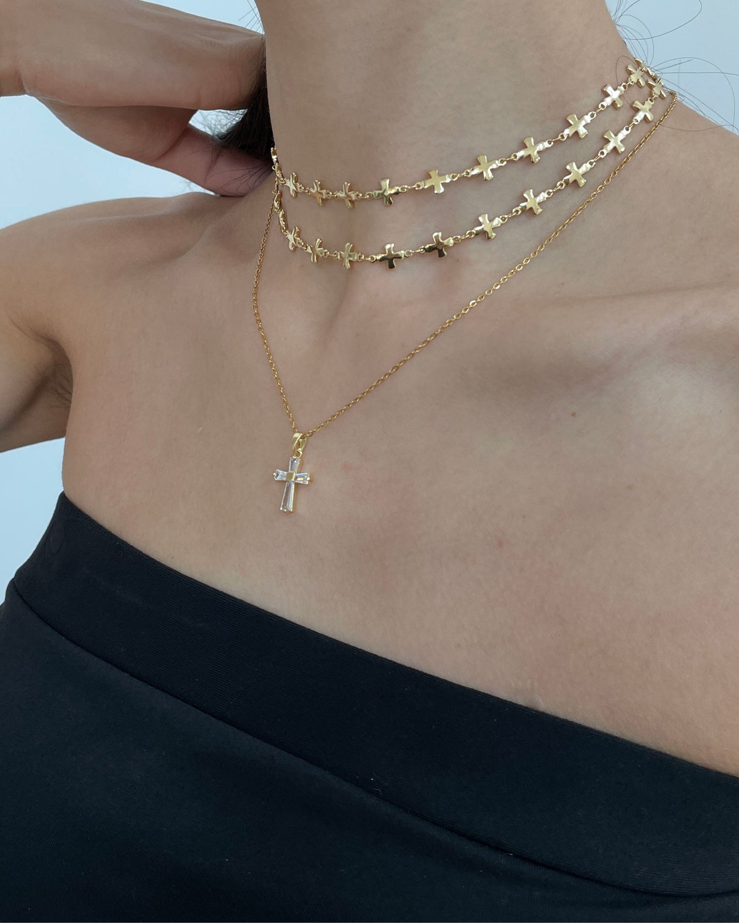 Gold_Cross_Code_Long_Necklace_4