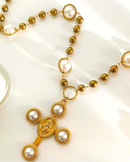 Gold_Cross_Pearl_Bead_Necklace_5