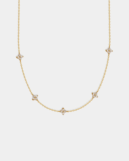 Gold_Lucky_Clover_Station_Necklace_1