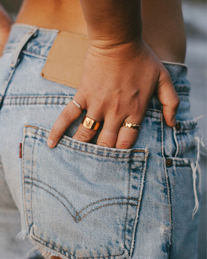 Gold Oceana Shell Ring