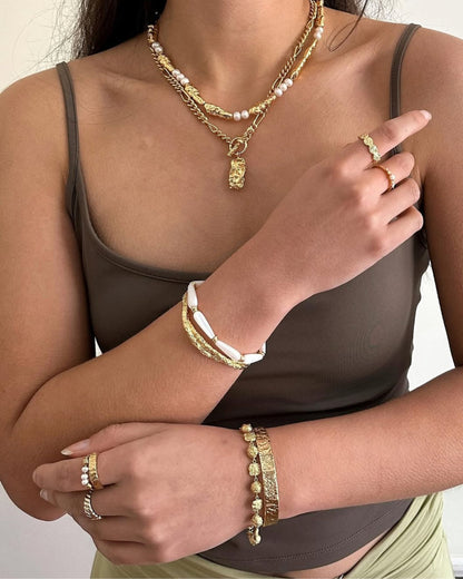Gold Ondine Ripple Bracelet