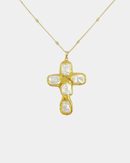 Gold_Pearl_Cross_Amulet_Necklace_1