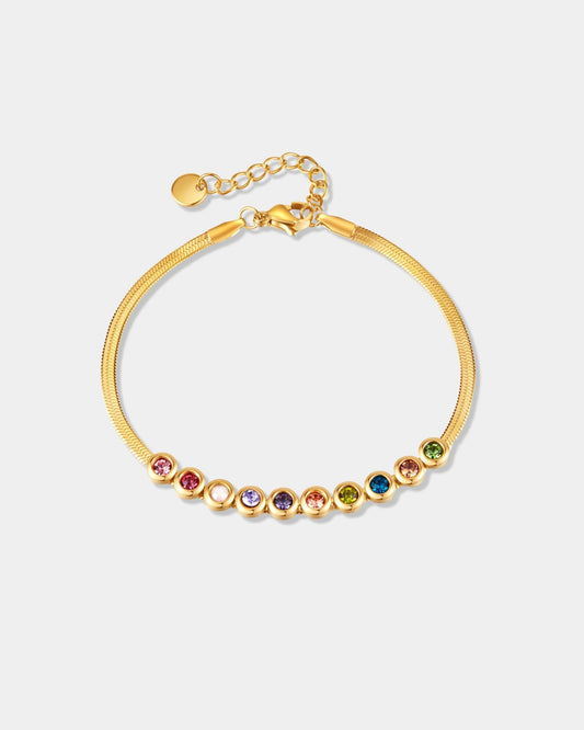 Gold_Rainbow_Herringbone_Bracelet_1